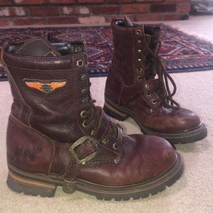 Vintage Harley Davidson Combat Boots